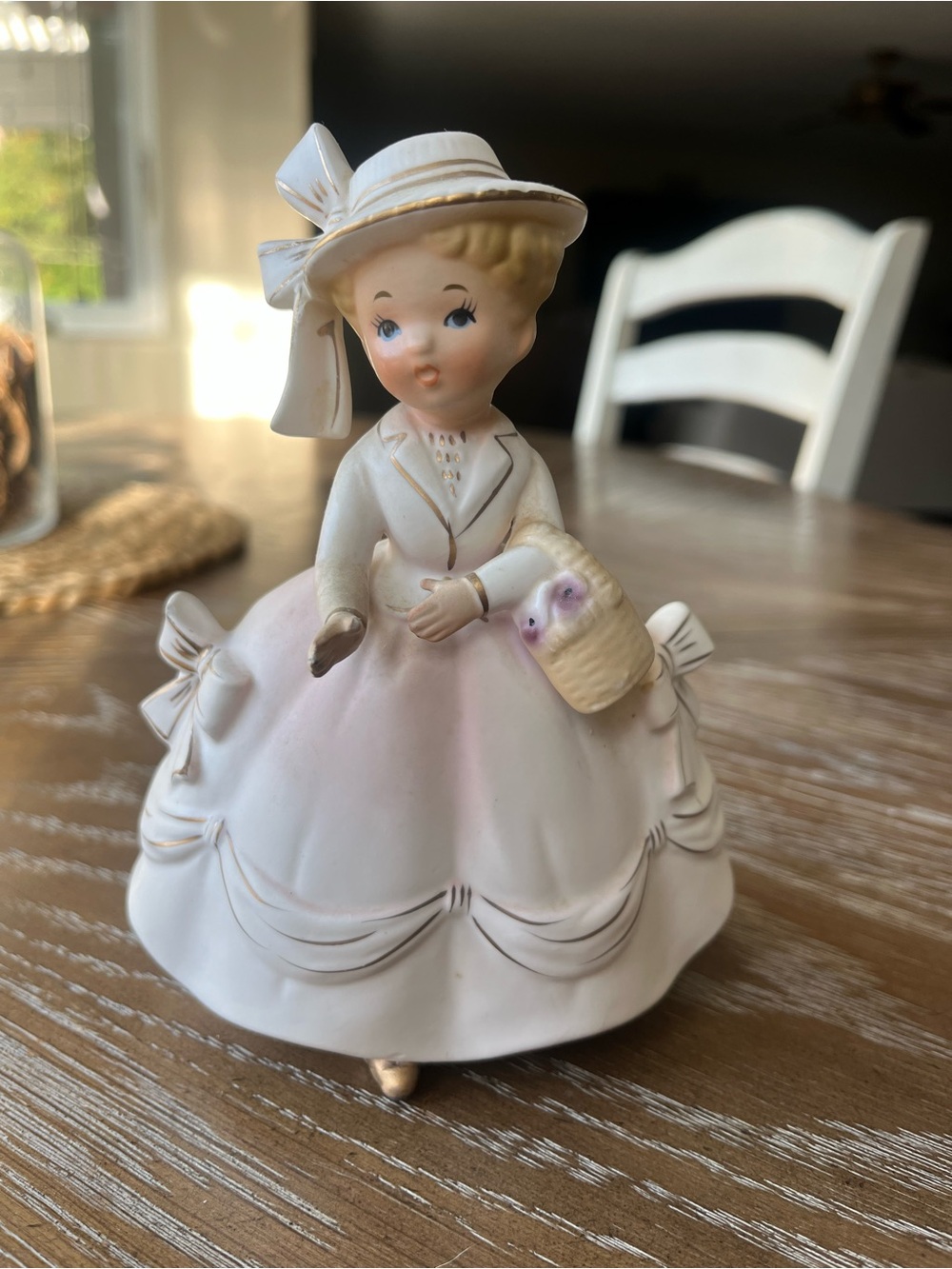 Vintage 1950’s Relpo Japan Planter Girl with Basket K1399